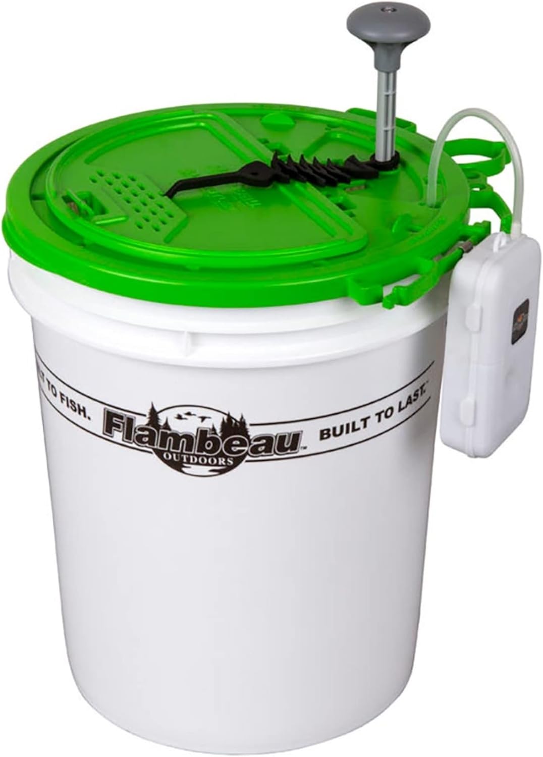 Flambeau Tackle Outdoors 6092BB Bait Butler- Live Bait Retrieval System, Integrated Lid System with Net for Easy Bait Retrieval, Multi