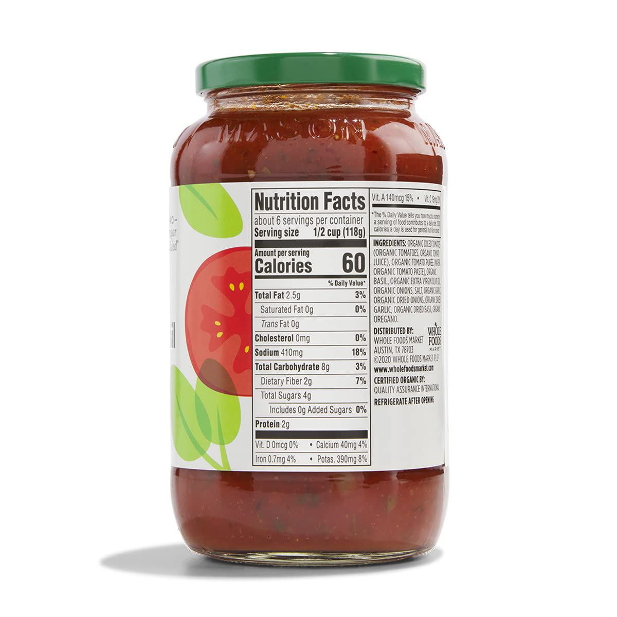 365 by Whole Foods Market, Organic Marinara Pasta Sauce, 25 OZ