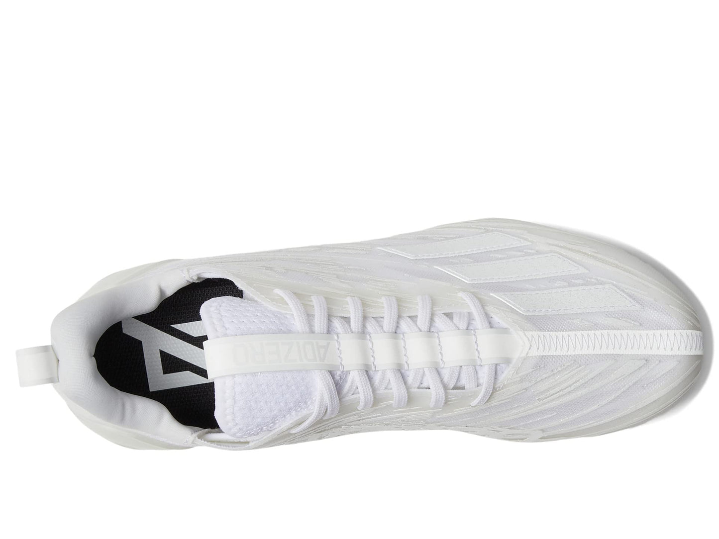 adidas Men's Adizero Football Shoe, White/White/White, 11