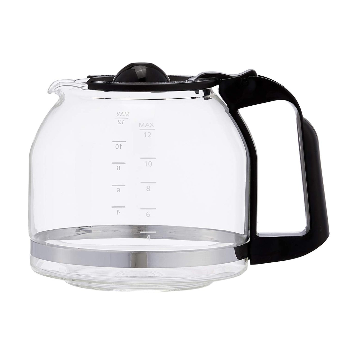Amazon Basics Coffee Makers, 12-Cup Coffee Machines with Reusable Filter, Coffee Pots, Black & Stainless Steel