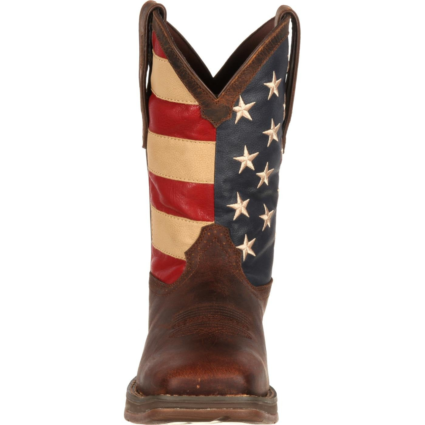 Durango Men's Patriotic Pull-On Western Flag Boots Brown