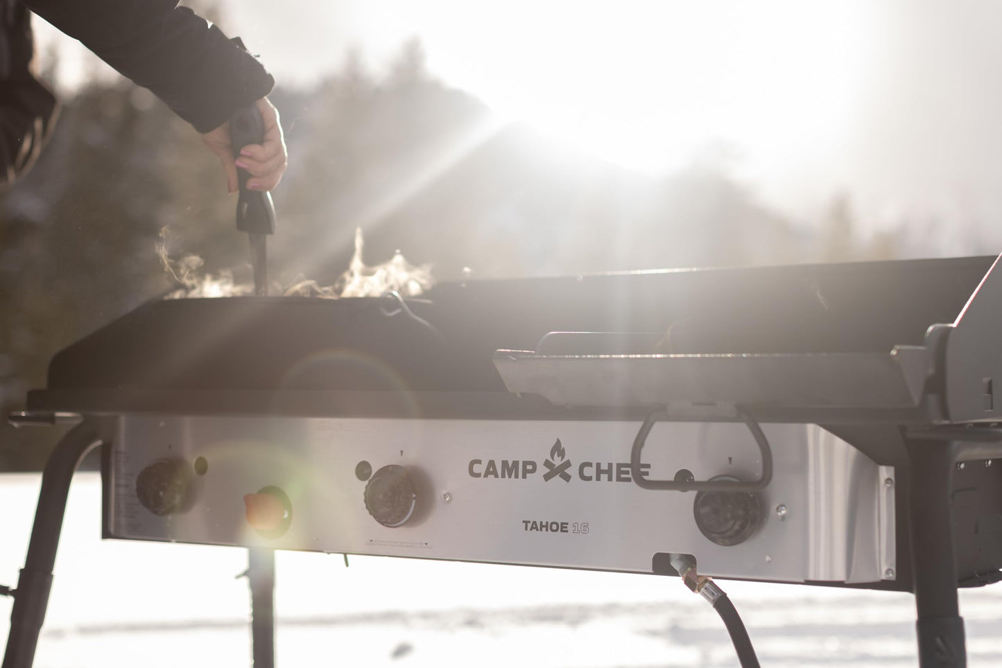 Camp Chef Tahoe Triple Burner Stove - Removable Legs, 30K BTU Burners and 16-inch Accessory Compatible