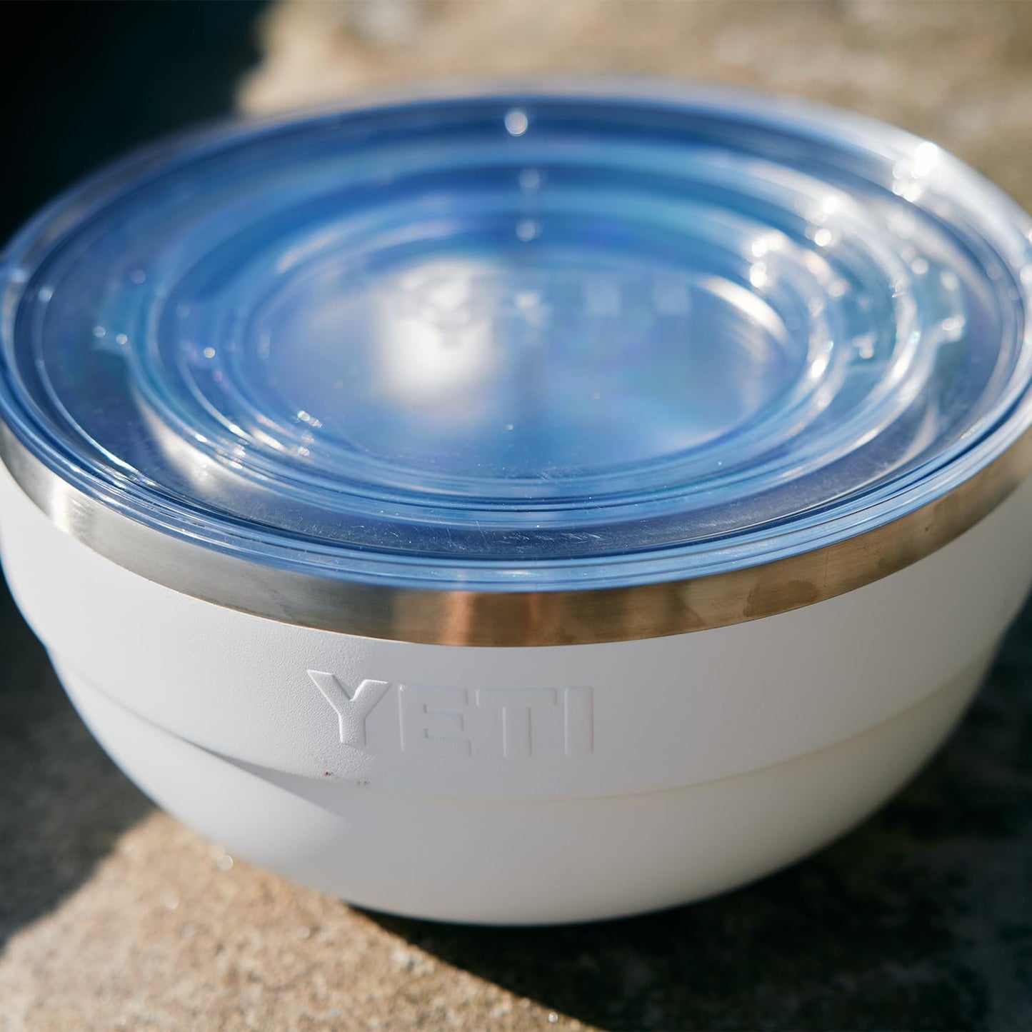 YETI Rambler Bowl, Vacuum Insulated, Stackable and Nestable Stainless Steel Bowl with Lid, 4.5 Quart, Ridgeline