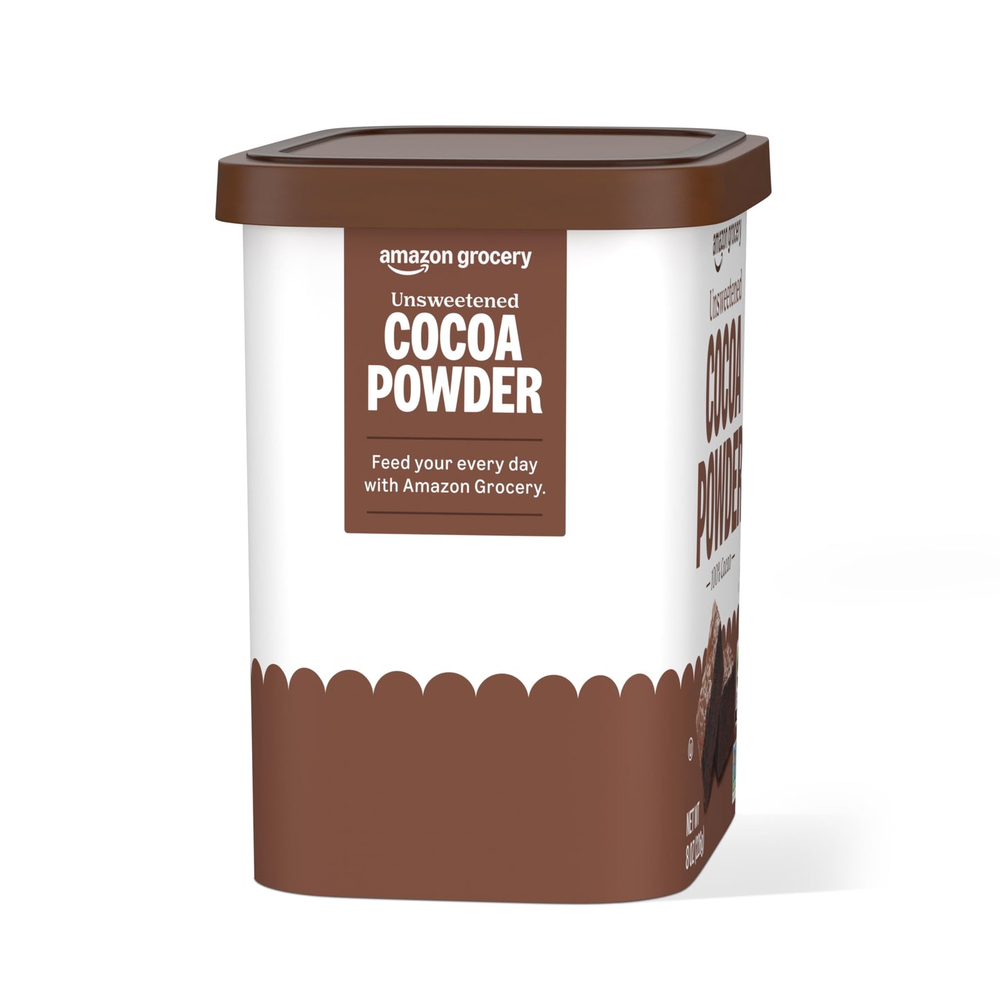 Amazon Grocery, Unsweetened Cocoa Powder, Fair Trade Certified, 8 Oz (Previously Amazon Fresh, Packaging May Vary)