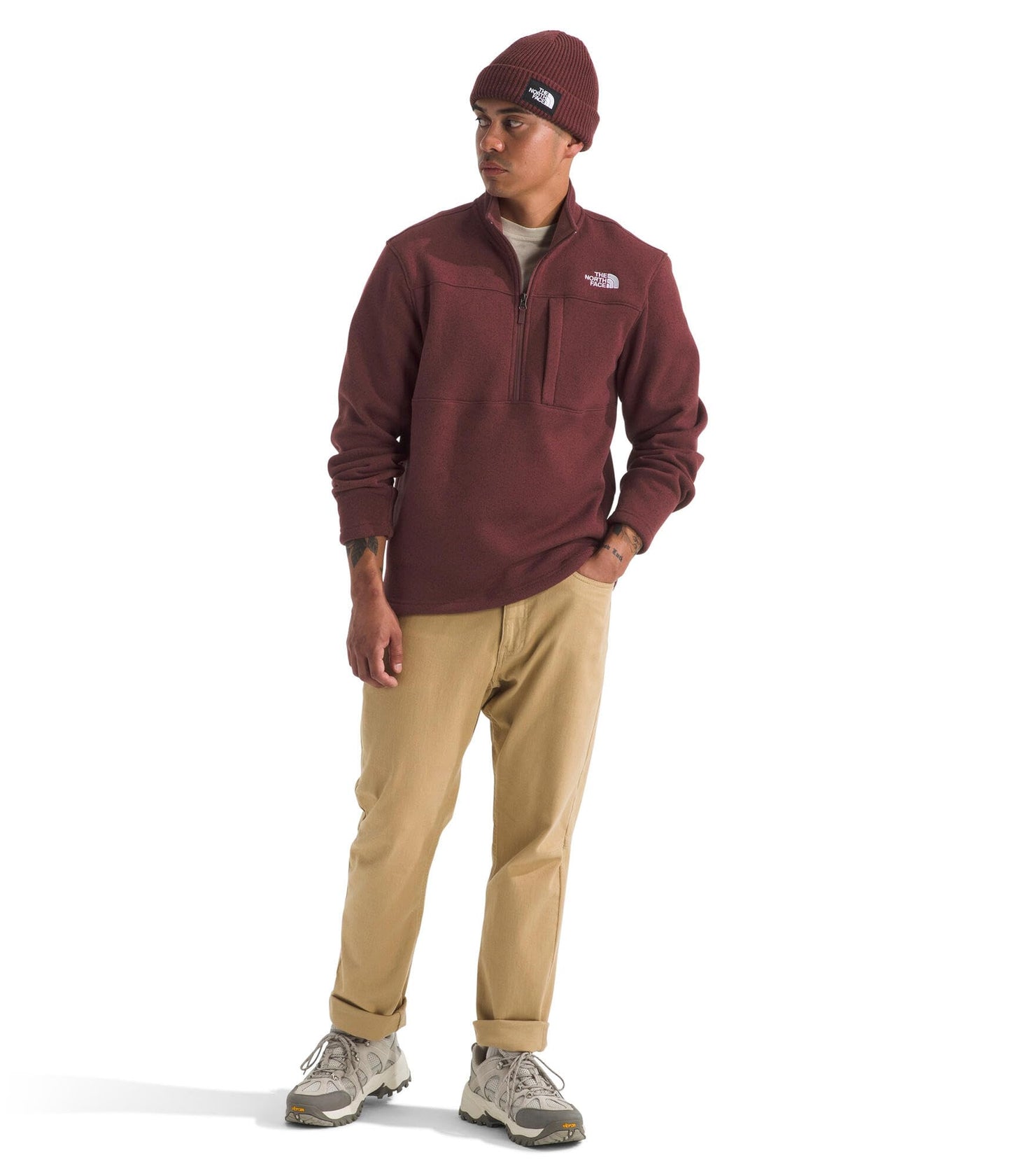 THE NORTH FACE Men's Gordon Lyons Quarter Zip Jacket | Cold Weather Top With Chest Pocket