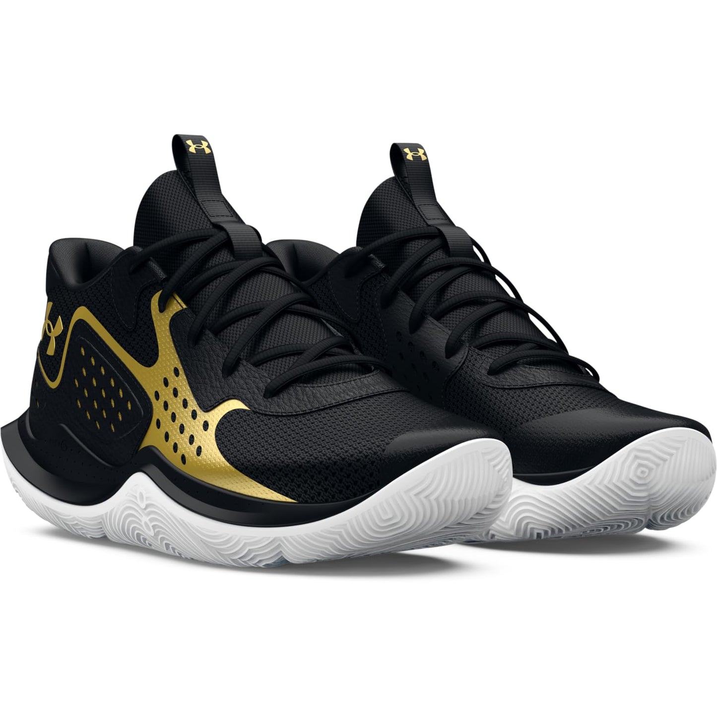 Under Armour Unisex Jet '23, (001) Black/Metallic Gold/Metallic Gold, 9, US