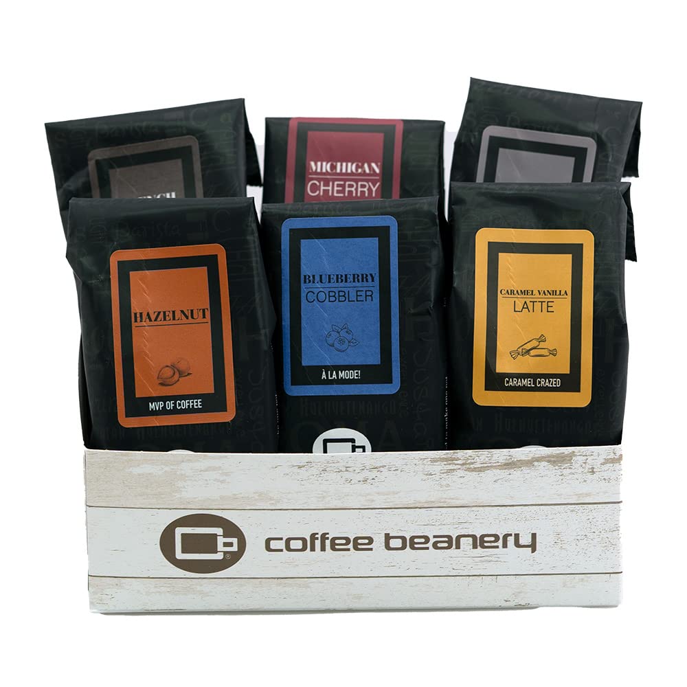 Indulgent Coffee Selection Gift Box | 100% Specialty Arabica Coffee | 12 Sample Bags of Medium Roast Ground Coffee