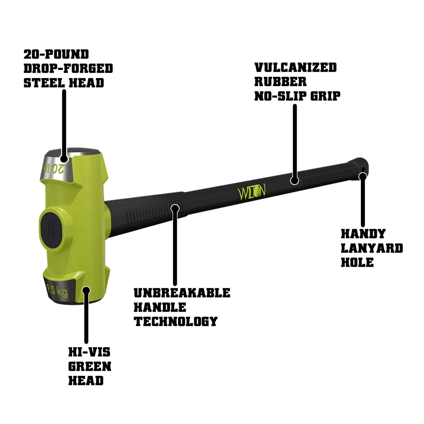 Wilton B.A.S.H 36" Sledge Hammer, 6 Lb Head (20636)