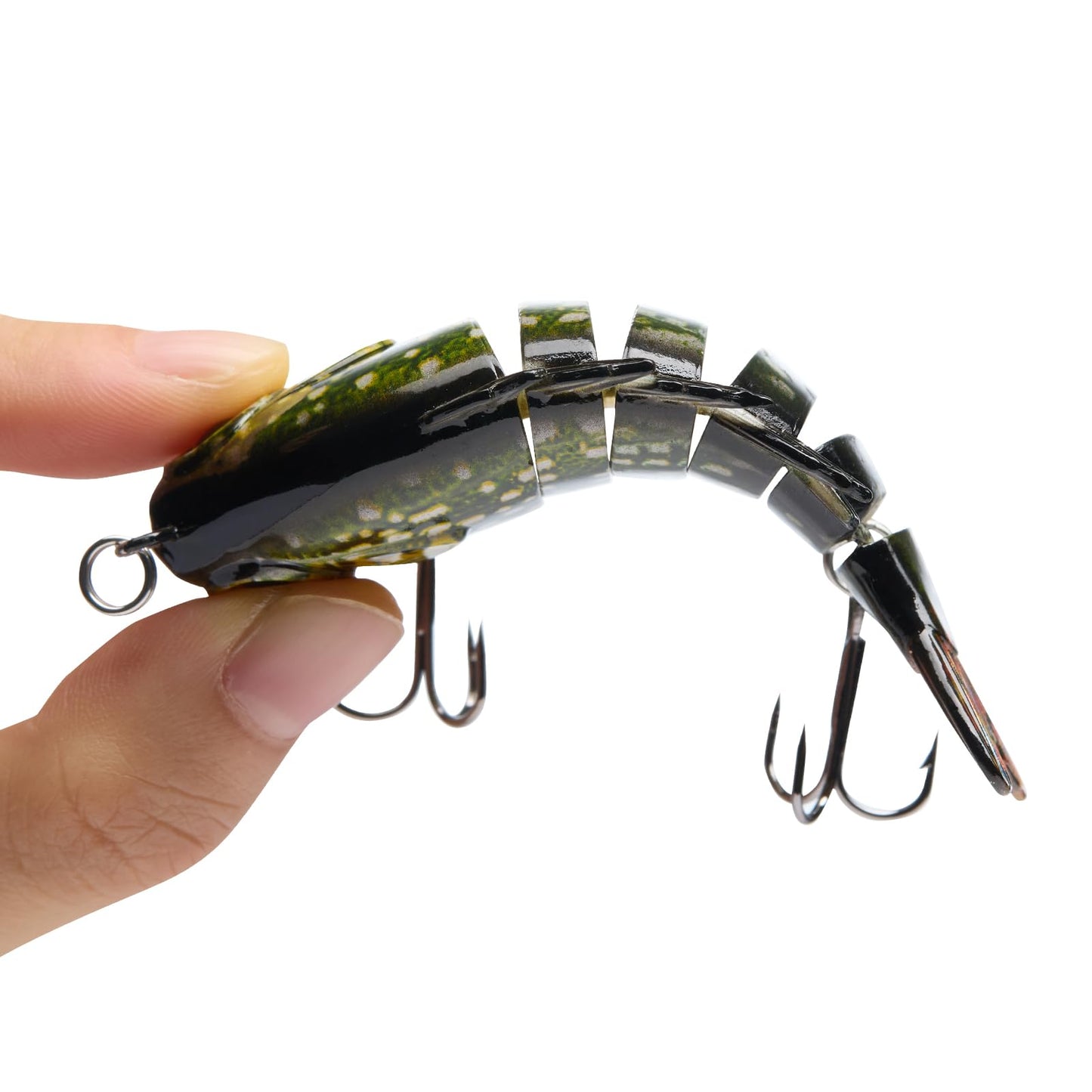 BASSDASH SwimPanfish Multi Jointed Panfish Bluegill Swimbaits Hard Topwater Bass Lures Fishing Lure Crank Saltwater 3.5in/0.85oz