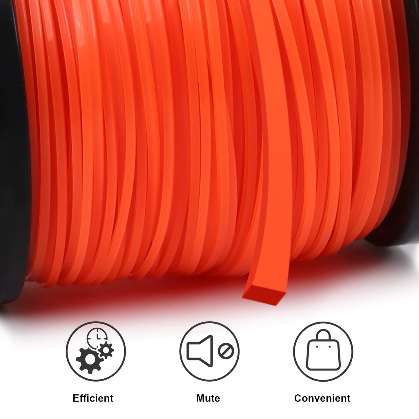 VIABRICO 080 Inch Trimmer Line, 0.080" Weed Wacker Eater String, Commercial Grade Square Nylon String Trimmer Line Replacement for String Trimmer Weed Trimmer .080"-425ft-1.35lb-Spool