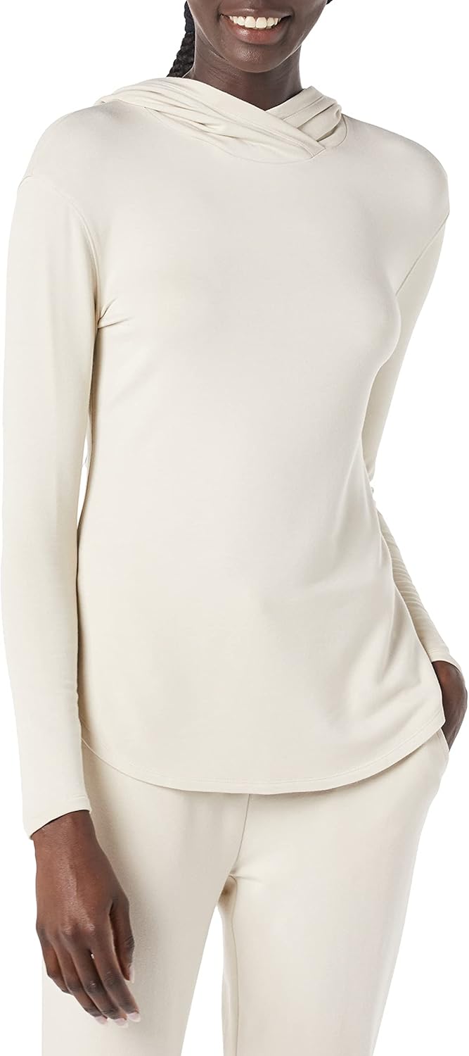 Amazon Essentials Women's Supersoft Terry Hoodie, Standard-Fit Long-Sleeve Pullover