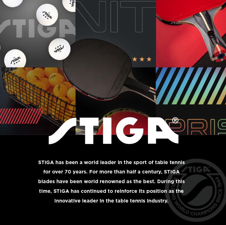 STIGA Carbon Series Indoor Ping Pong Tables with 15mm - 18mm Performance Top, QuickPlay Assembly, Built-in Ball Storage, Foldable Playback Mode & Lockable Casters