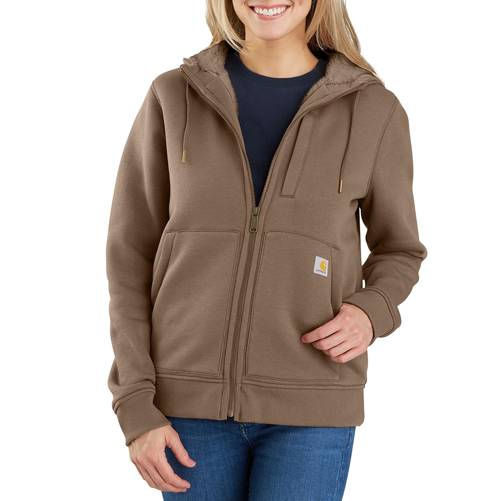 Carhartt Women's Relaxed Fit Midweight Sherpa-Lined Full-Zip Sweatshirt