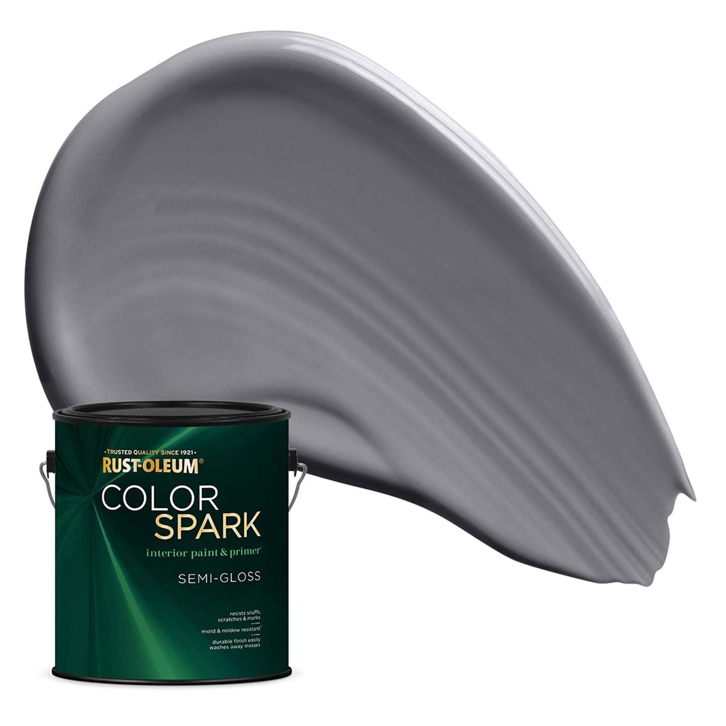 Rust-Oleum Color Spark Interior Paint and Primer in One, Eggshell, Black, 1 Gallon