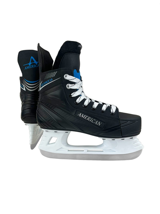 American Athletic Shoe Boy's Ice Force Hockey Skates, Black, 11 Y
