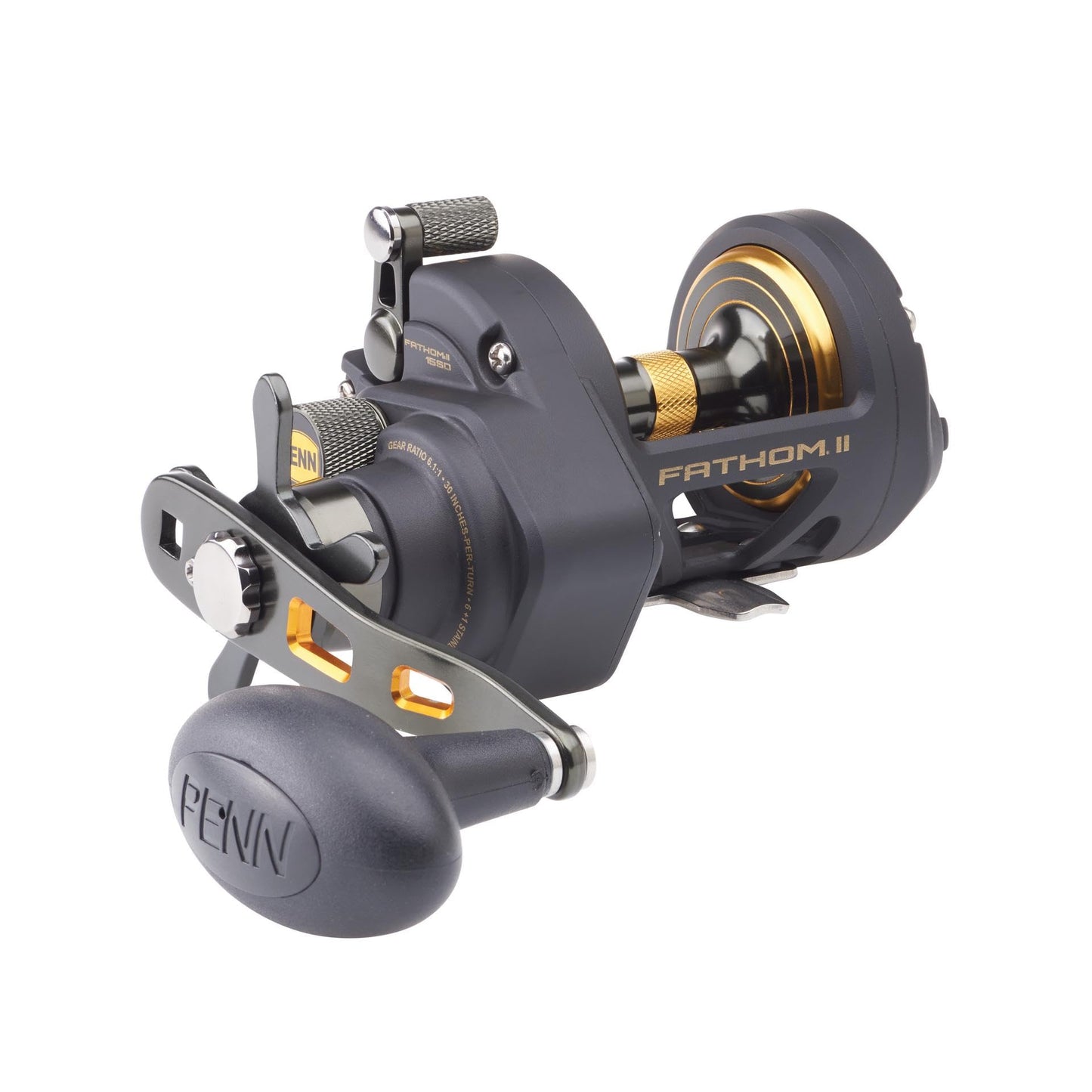 PENN Fathom II Star Drag Conventional Fishing Reel, Black Gold, 25N