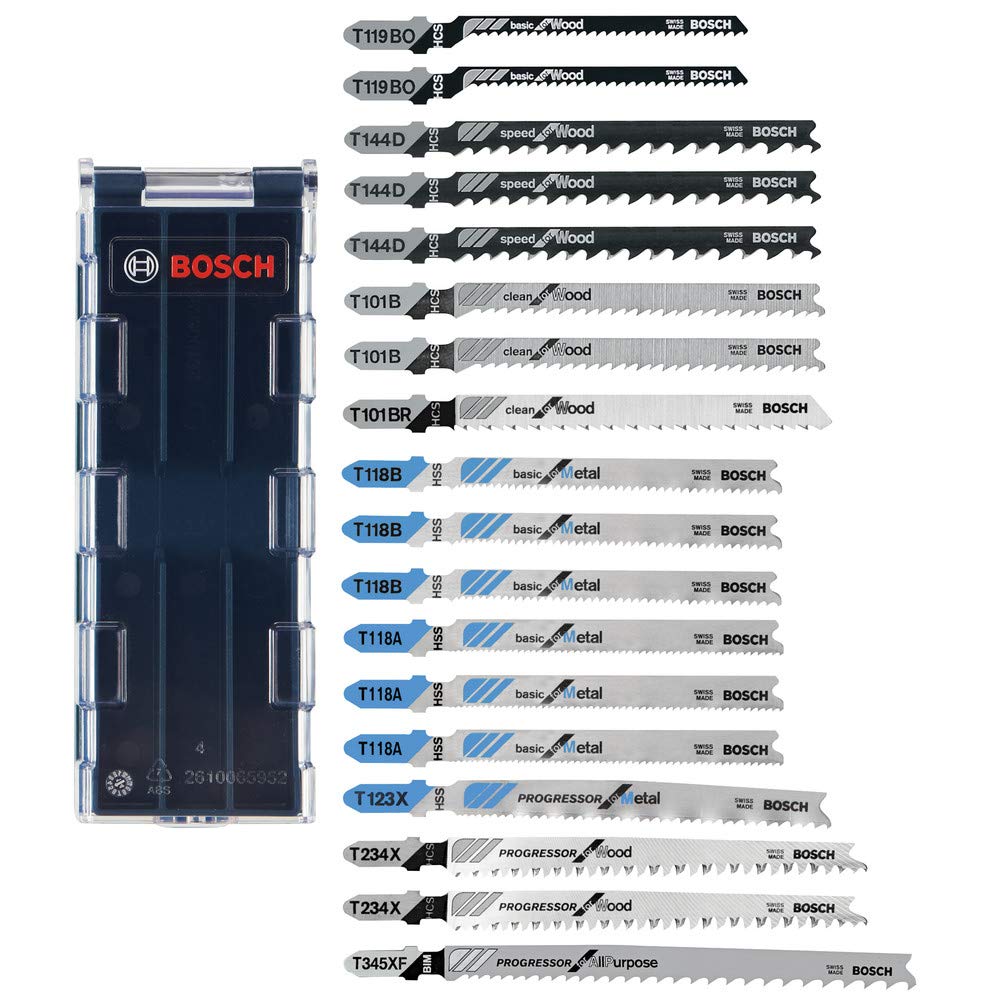Bosch T30C 30 pc. T-Shank Jig Saw Blade Set for Wood and Metal