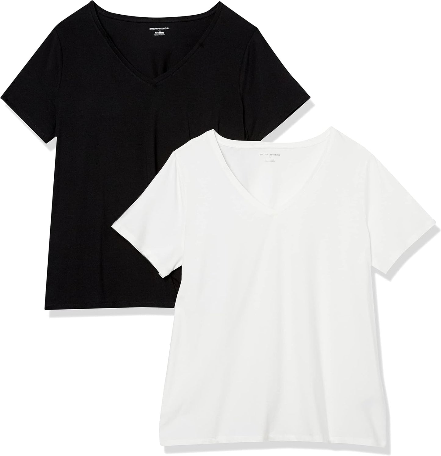 Amazon Essentials Women's Plus Size Short-Sleeve V-Neck T-Shirt