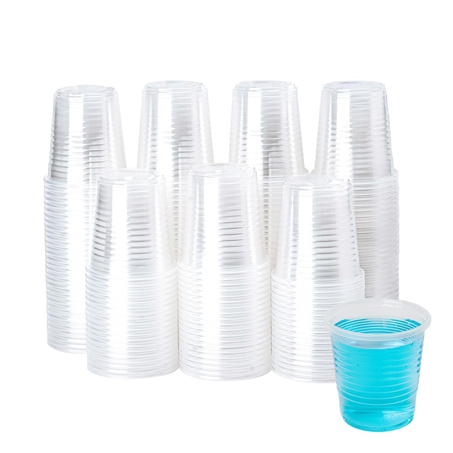 YEEHAW 9 oz Plastic Cups, 500 Pack - Clear Disposable Drinking Water Cups for Cold Beverages, Ideal for Party