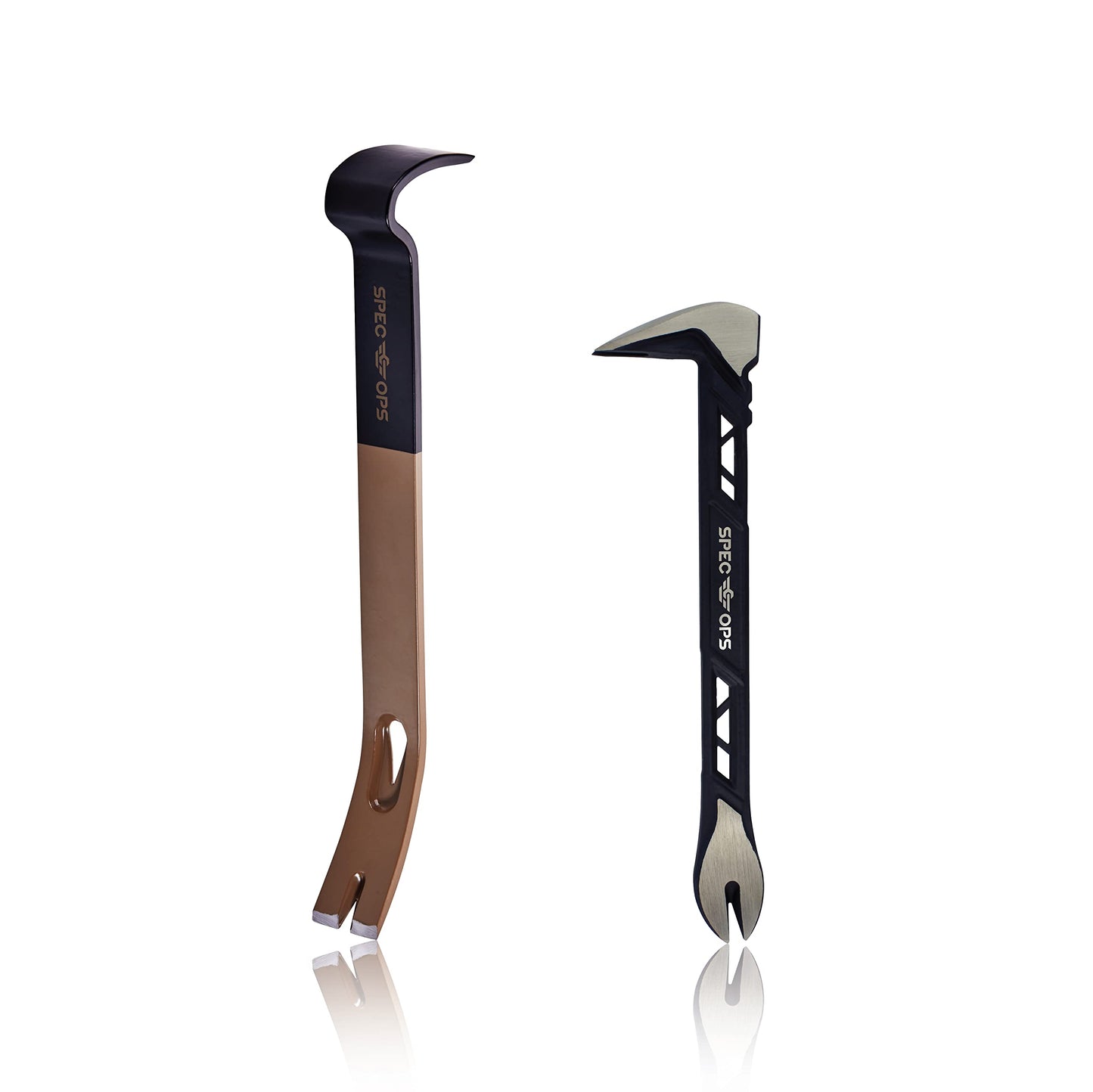 Spec Ops SPEC-D30PRY Tools 30" Wrecking Crowbar, Pry Bar Ends with Teardrop Nail Puller, High-Carbon Steel, 3% Donated to Veterans,Black/Tan