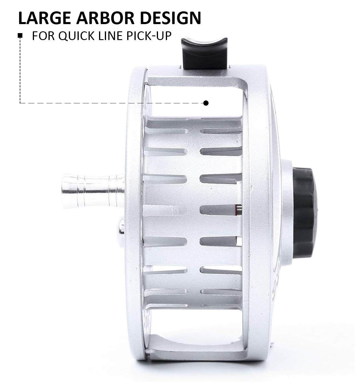 M MAXIMUMCATCH Maxcatch ECO Large Arbor Fly Fishing Reel (3/4wt 5/6wt 7/8wt) and Pre-Loaded Fly Reel with Line Combo