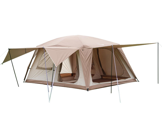 Vidalido 8-10 Person Camping Tent with 3 Door 2 Room Large Family Cabin Tents, Double Layer Waterproof Portable Glamping Tent, Big Tents for Outdoor Picnic Camping Hiking and Family Gathering