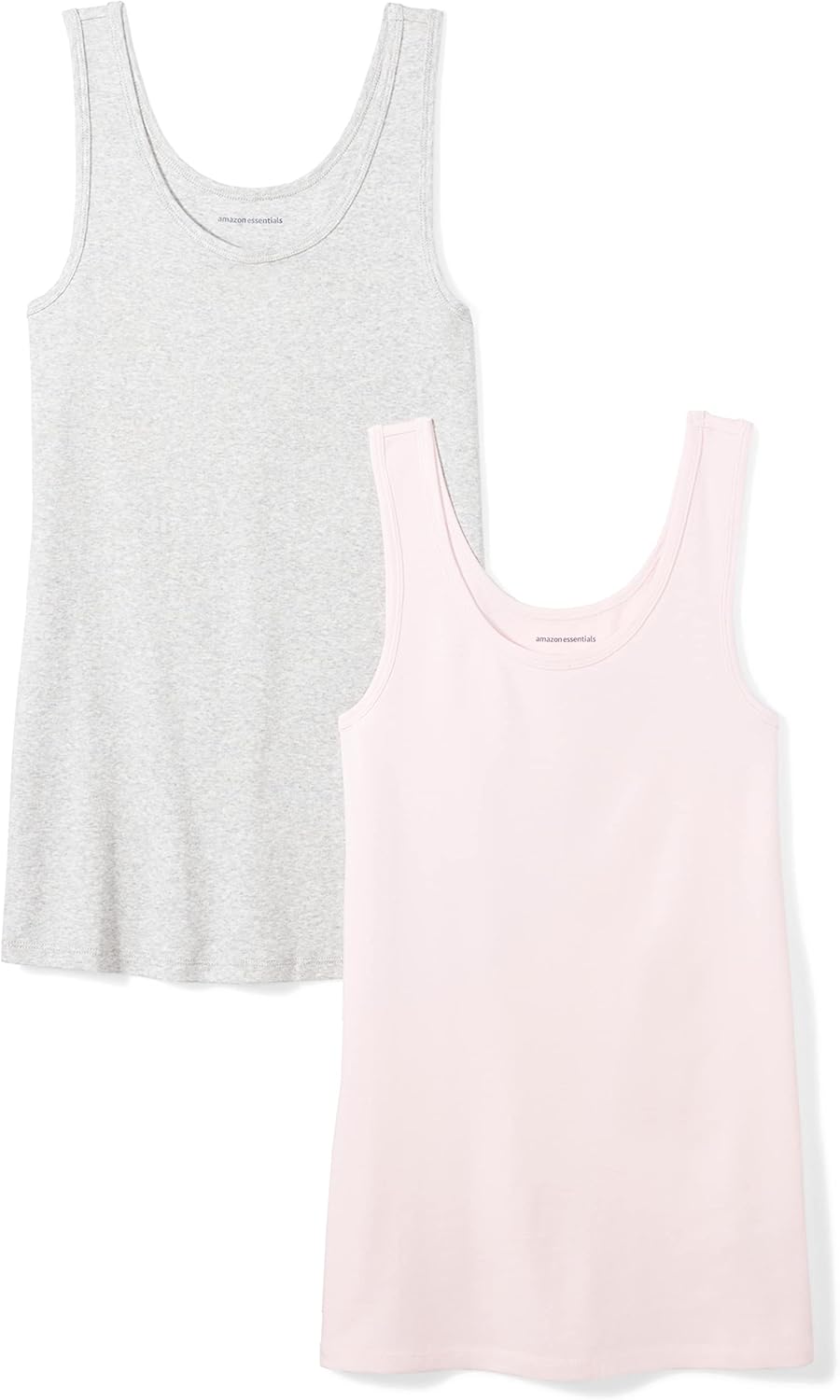 Amazon Essentials Women's Slim-Fit Scoop Neck Tank Top, Pack of 2
