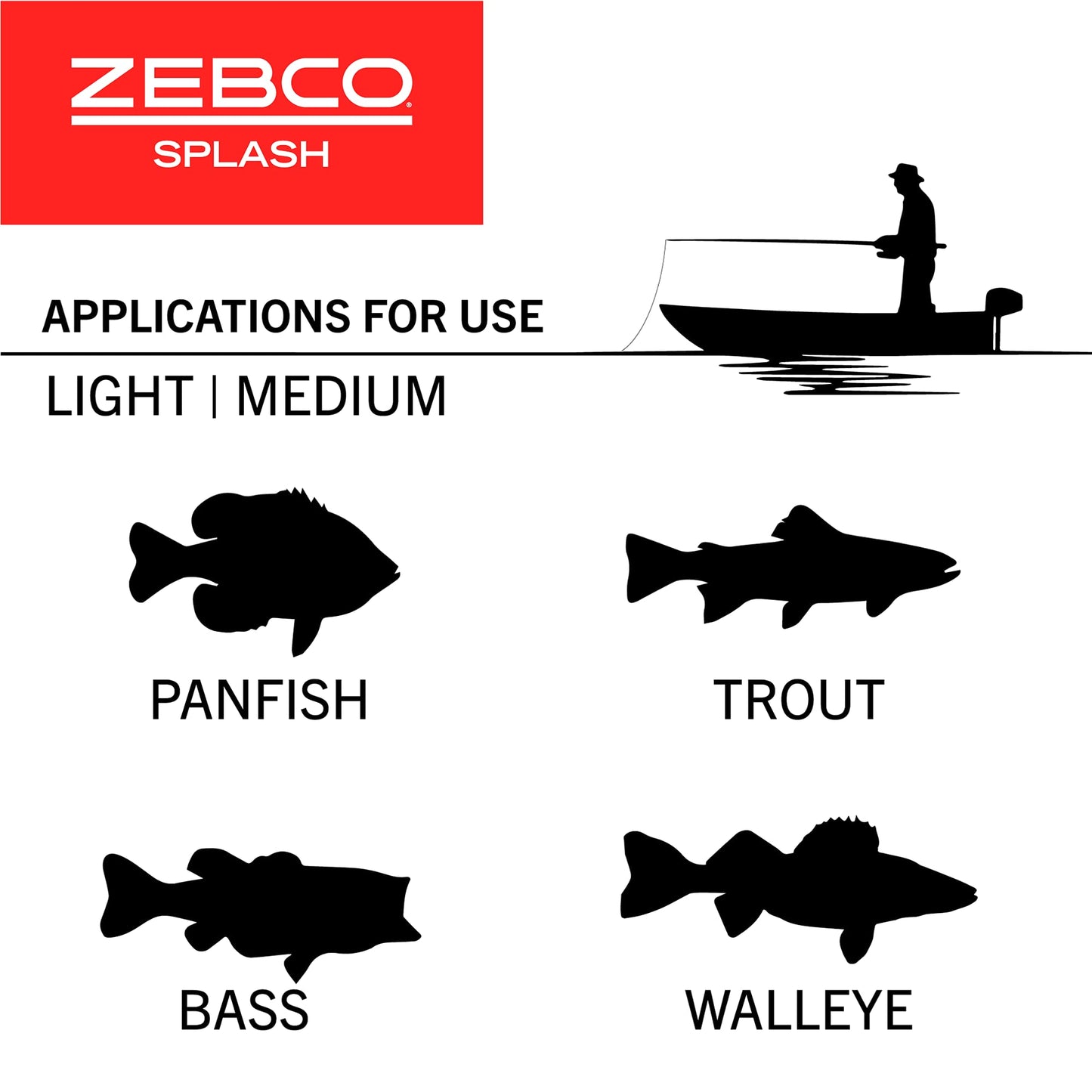 Zebco Kids Splash Jr. Spincast Reel and Fishing Rod Combo, 4-Foot 2-Piece Fishing Pole, Size 20 Reel, Right-Hand Retrieve, Pre-Spooled with 6-Pound Cajun Line, Blue