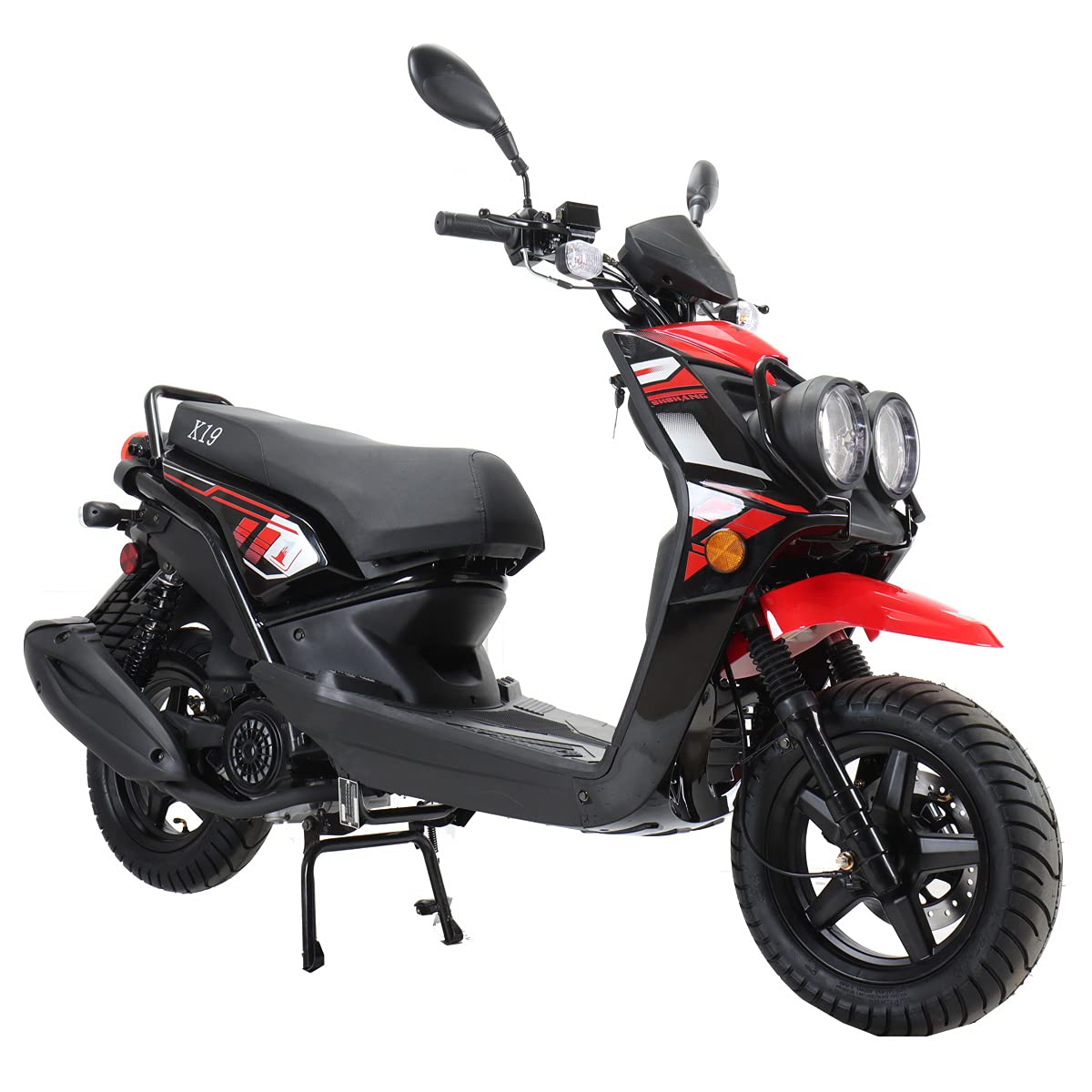 X-PRO 150cc Adult Moped Street Gas Moped 150cc Bike with 12" Aluminum Wheels (Black)