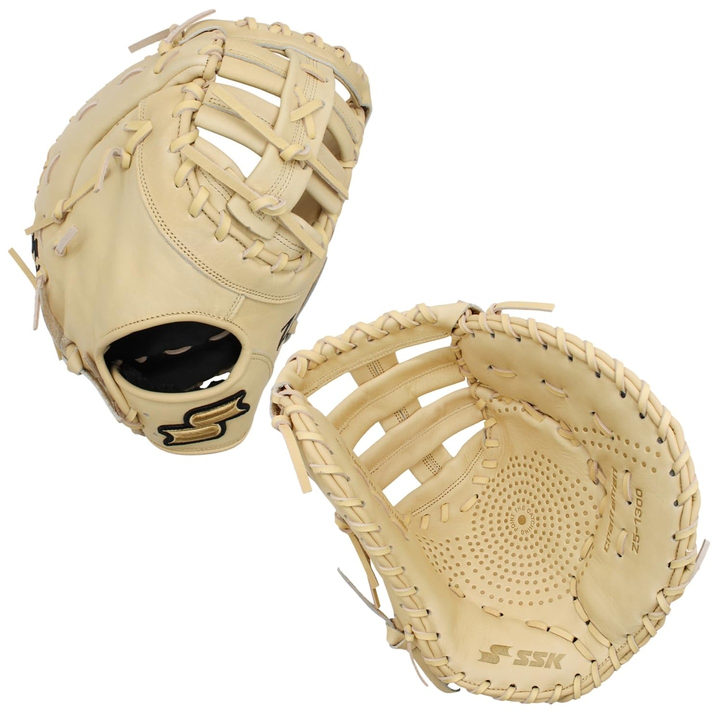 SSK Z5 Craftsman Baseball First Base Mitt – 12” – 12.25” – 12.5” – 13" – Right & Left Hand Throw (Camel, 13" - Right Hand Throw)