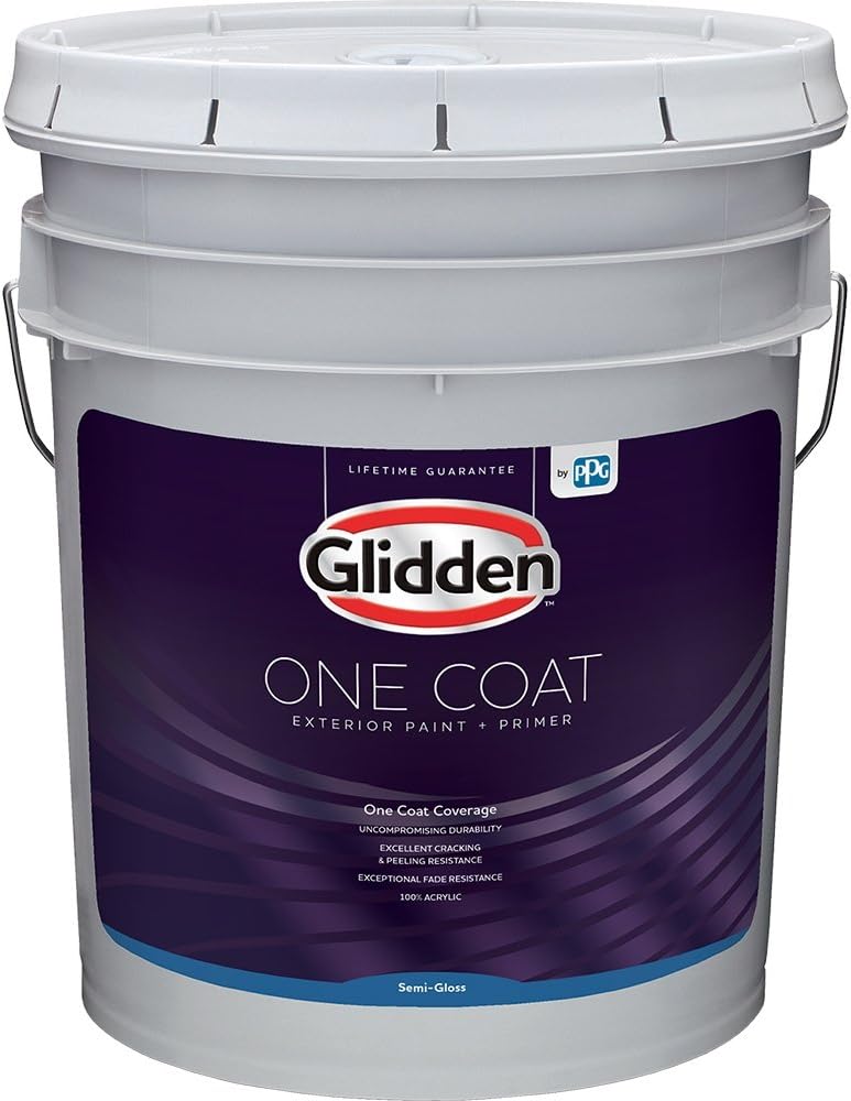 Glidden Exterior Paint + Primer: Black/Black Magic, One Coat, Satin, 1-Gallon