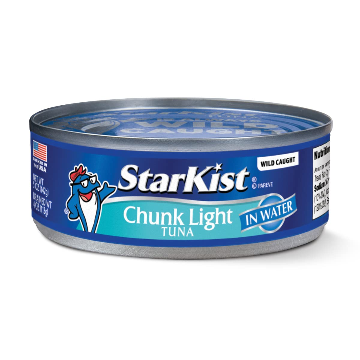 StarKist Chunk Light Tuna in Water, 5 oz (8 Pack) Canned Tuna Fish, Wild Caught, Gluten Free, Ready to Eat, Perfect for Salads, Keto Meals and Snacks, with 20g Protein & 90 Calories Per Serving