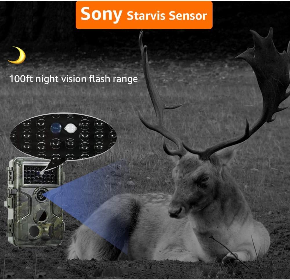 GardePro A3S 2-Pack Trail Camera (Non-Cellular, Non-WiFi), 64MP Photo & 1296P HD Video, 0.1s Trigger, 100ft No-Glow Night Vision, Motion Activated Wildlife Camera