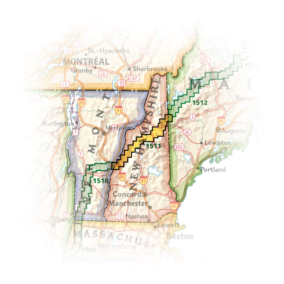 Appalachian Trail: Hanover to Mount Carlo Map [New Hampshire] (National Geographic Topographic Map Guide, 1511)
