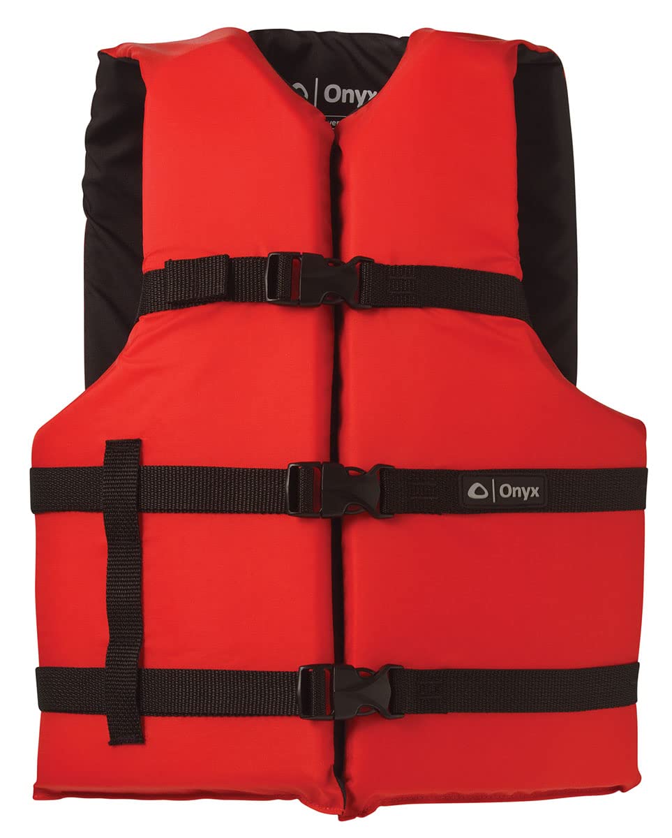 Sportstuff Type III Life Jacket US Coast Guard Approved Open Sides with 3 Body Belts & Buckles Quick Dry Fabric, Secure Fit, Comfortable Stars & Stripes