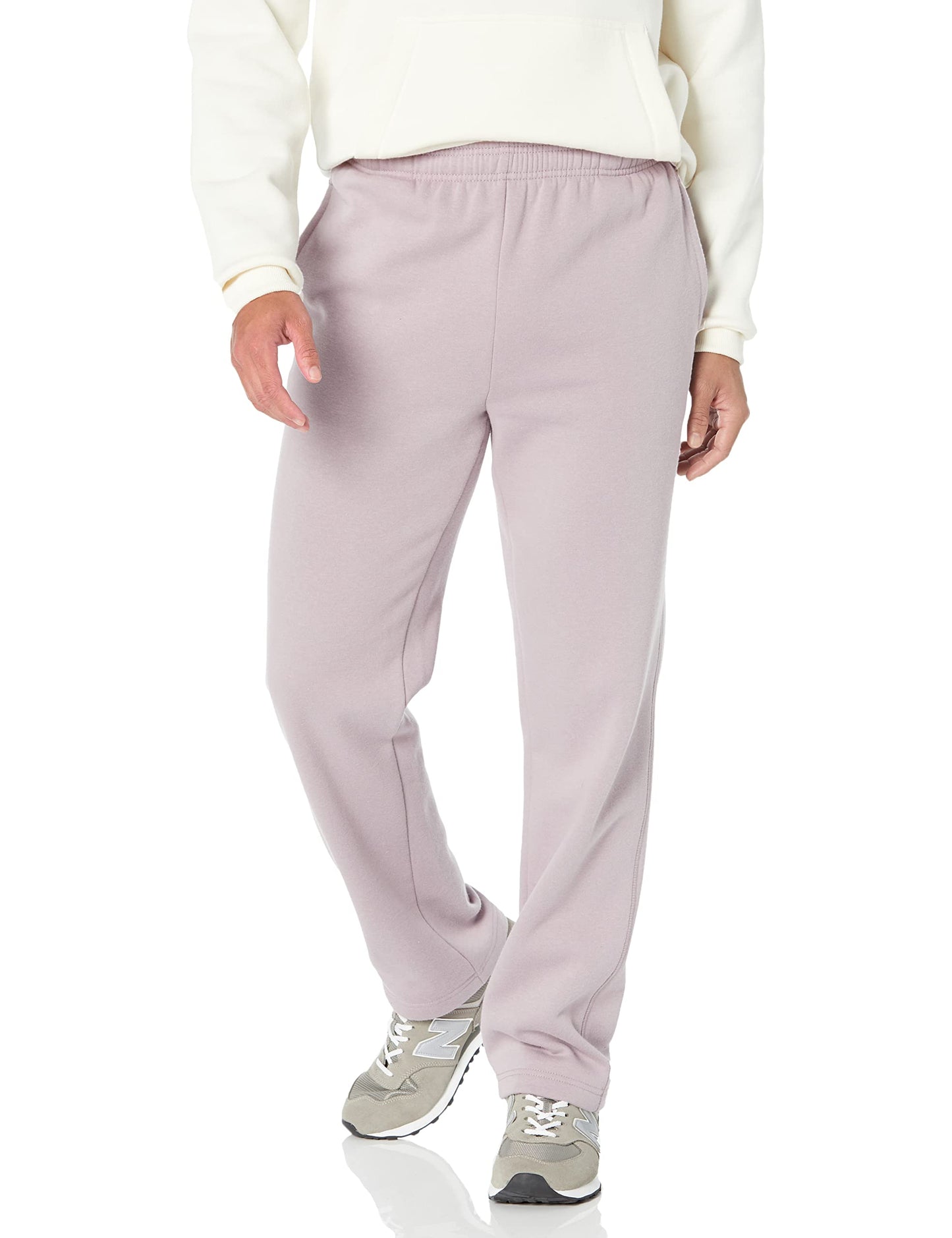 Amazon Essentials Men's Relaxed Straight Leg Fleece Open Bottom Sweatpant (Available in Big & Tall)