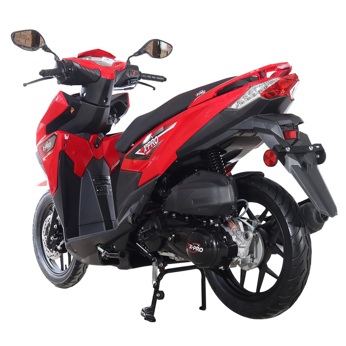 X-PRO Orion 200 Gas Moped Adult Gas Street Moped with 14" Wheels! LED Headlight!