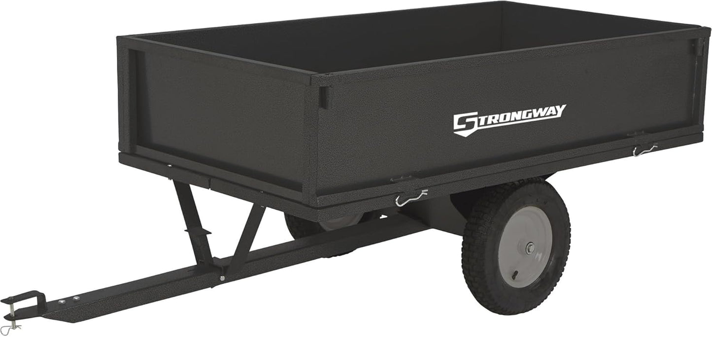 Strongway Steel ATV Trailer - 1200-Lb. Capacity, 17 Cu. Ft.