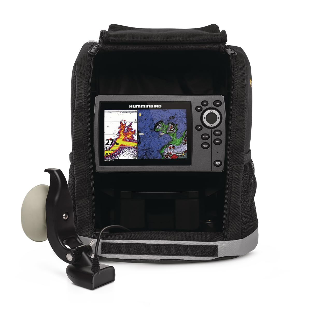 Humminbird Helix 5 G3 GPS Fish Finder with Transducer, Dual Spectrum Chirp Sonar & Portable Carrying Case