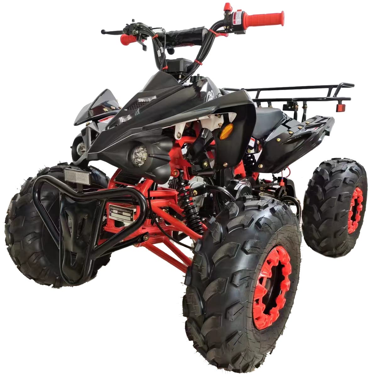 X-PRO 125cc ATV Automatic Transmission w/Reverse, LED Headlight, Big 19"/18" Tires! (Black, Factory Package)