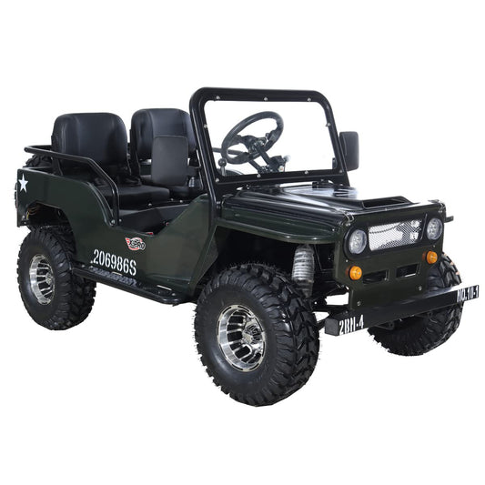 X-PRO Ranger 125 125cc Go Kart with 3-Speed Semi-Automatic Transmission w/Reverse, Big 18" Aluminium Rim Wheels!(Army Green)