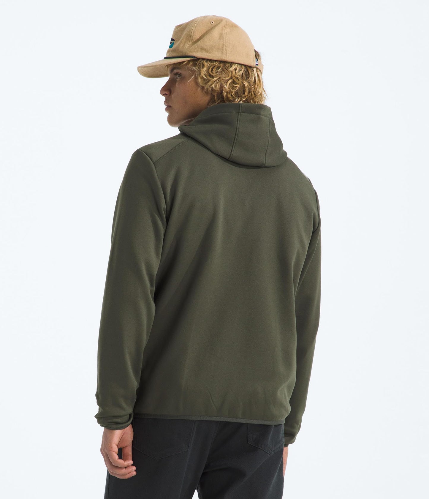 THE NORTH FACE Men's TNF Performance Fleece Full Zip Hoodie | Lightweight Hooded Top, Elastic Binding & Zip Pockets