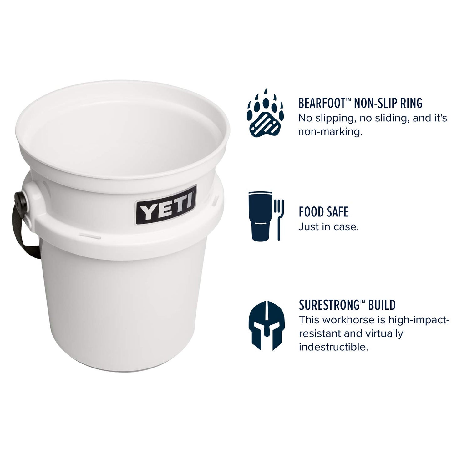 YETI Loadout 5-Gallon Bucket, Impact Resistant Fishing/Utility Bucket
