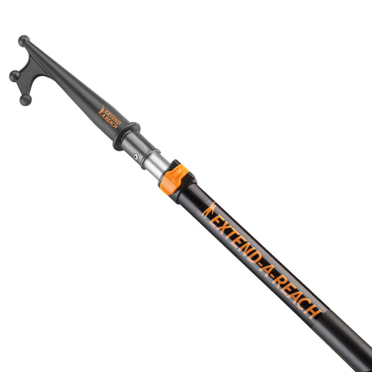 Telescoping Boat Hook Pole for Docking // 5-12 ft Extension Push Pole for Boating // Aluminium Dock Pole with Hook // Multi-Purpose Telescopic Pole: Non-Slip, Durable, Floating, Lightweight & Sturdy