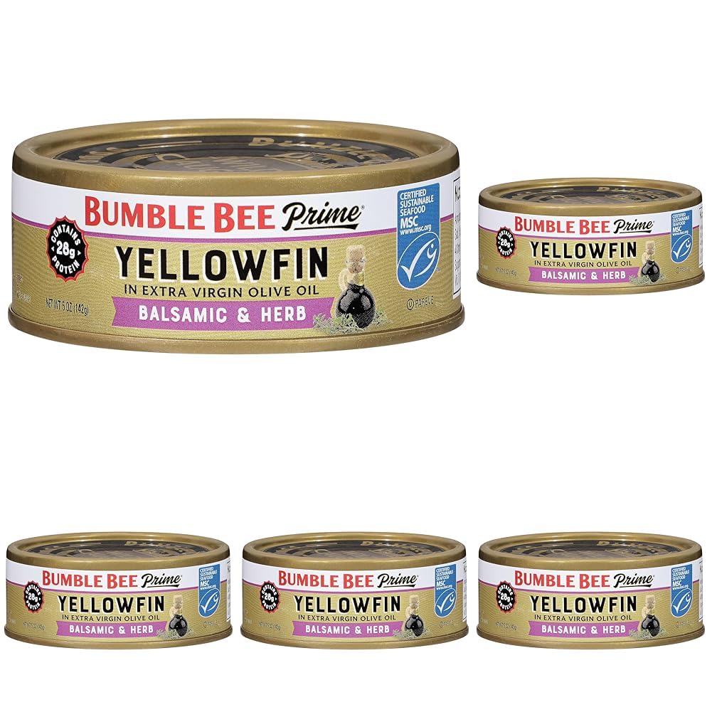 Bumble Bee Prime Atlantic Salmon, 5 oz Can - Premium Salmon - 24g Protein per Serving - Gluten Free & Kosher