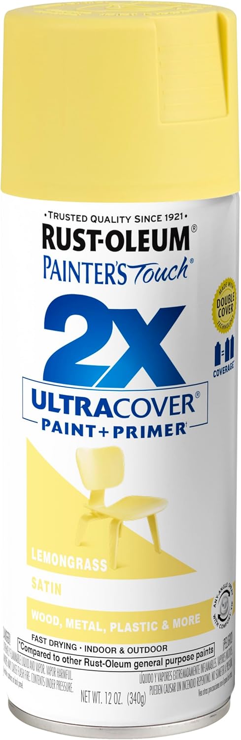Rust-Oleum 331182 Painter's Touch 2X Ultra Cover Spray Paint, 12 oz, Ultra Matte Black