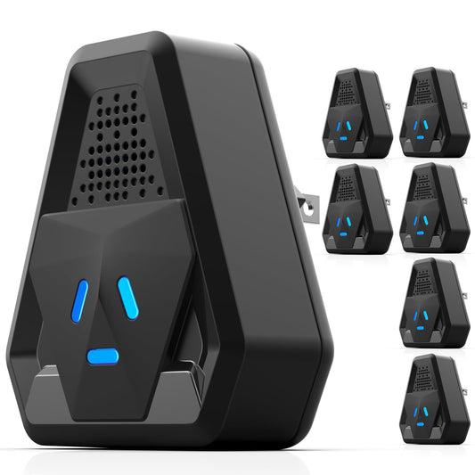 2025 Upgraded Ultrasonic Repeller & Insect Indoor Repeller,Ultrasonic and Repellent for Roach,Rodent,Mouse,Bugs,Mosquito,Mice,Spider,Ant,3 Mode Switching,6 Packs