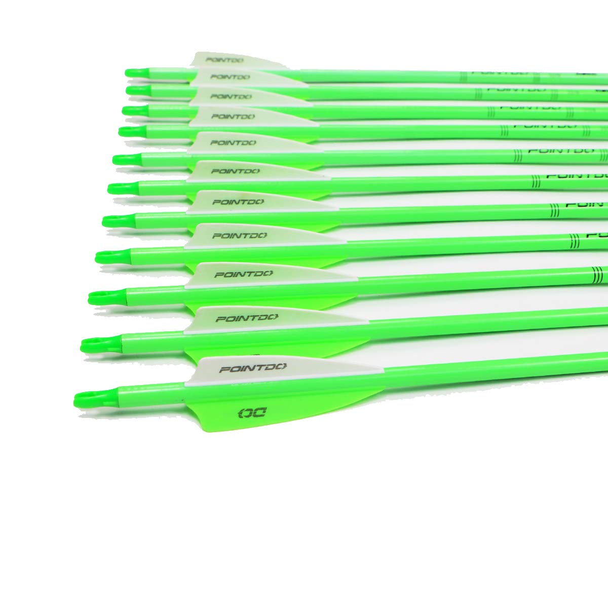 30inch Carbon Arrow Fluorescence Color Targeting and Practice and Hunting Arrows for Compound Bow and Recurve Bow with Removable Tips(Pack of 12)