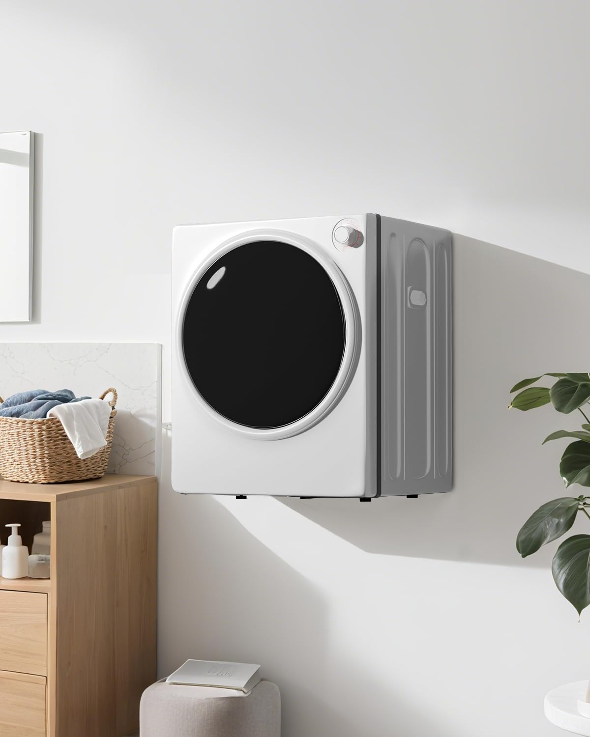 Muhub Washer and Dryer Combo Set,Full-Automatic 17.6LBS Washing Machine with 10 Washing Programs & Portable Laundry Dryer with 4 Automatic Drying Mode.