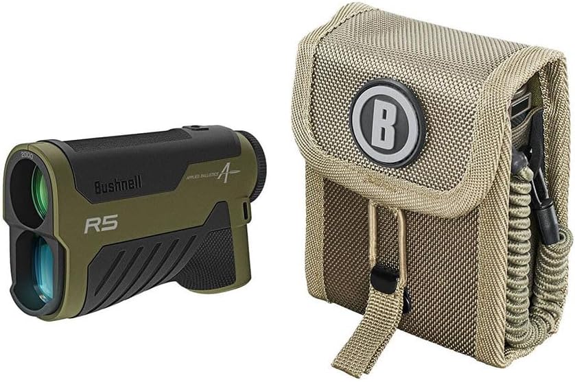 Bushnell R5 2000 AB Laser Rangefinder for Hunting and Shooting, 6x25mm, Bluetooth Connectivity, Applied Ballistics Ultralite, HD Optical System, IPX4 Waterproof, Includes Vault Lite Pouch